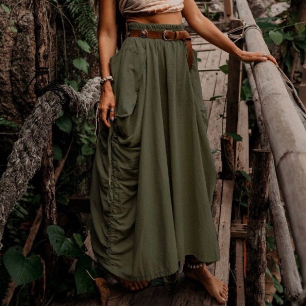 Stunning handmade organic cotton maxi skirt